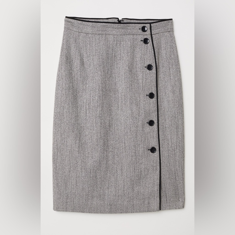 H&M Black and White Pencil Skirt size 2